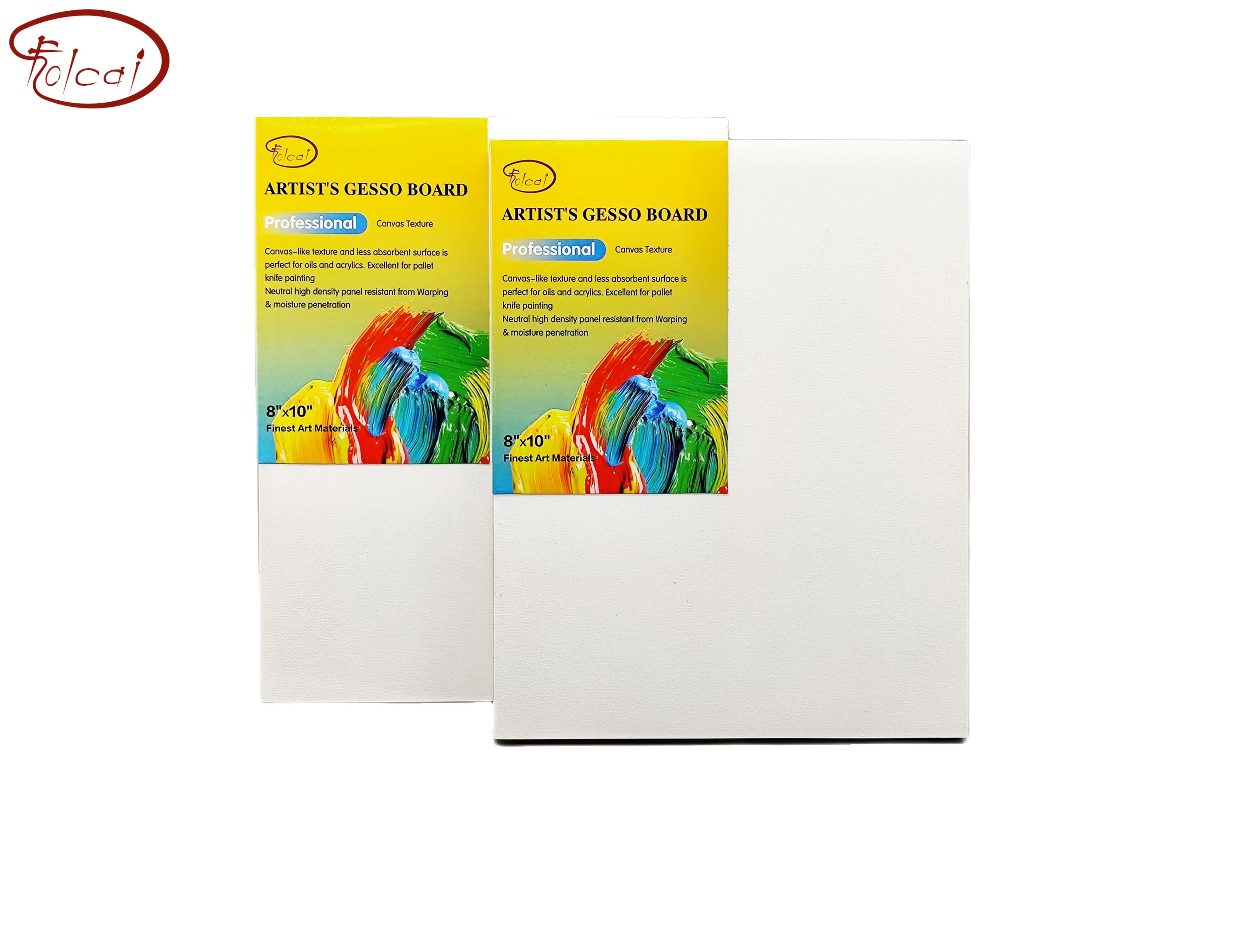 Artist's Gesso Board Canvas Texture Folcai Art Materials